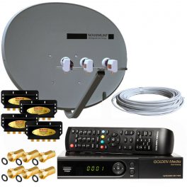 Russische TV Sat Anlage Maximum E-85 Multifokus Full HDTV Sat-Receiver WLAN USB