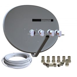 RUSSISCHE TV Multifocus Komplettanlage Sat Spiegel E85 T 85 Antenne LNB Quattro