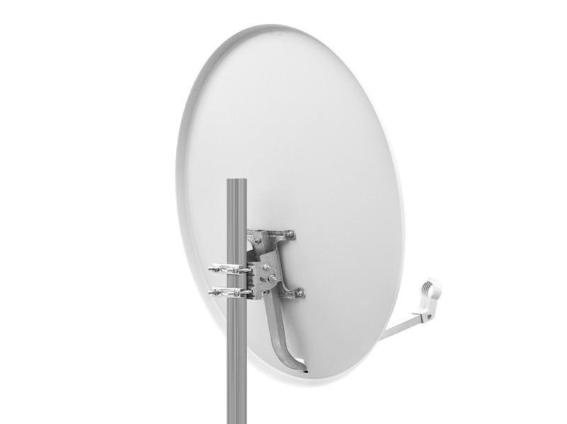 80cm HD SAT Anlage Digitale LNB 4 Teilnehmer Schüssel Ziegelrot Antenne Spiegel 