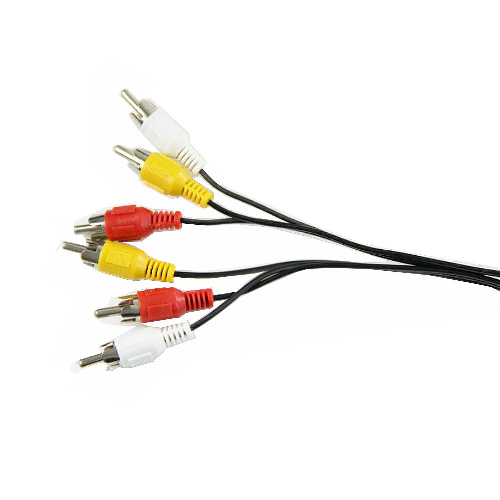 3m Chinch Audio und Video AV Composite Kabel 3x Cinch rot weiss gelb 
