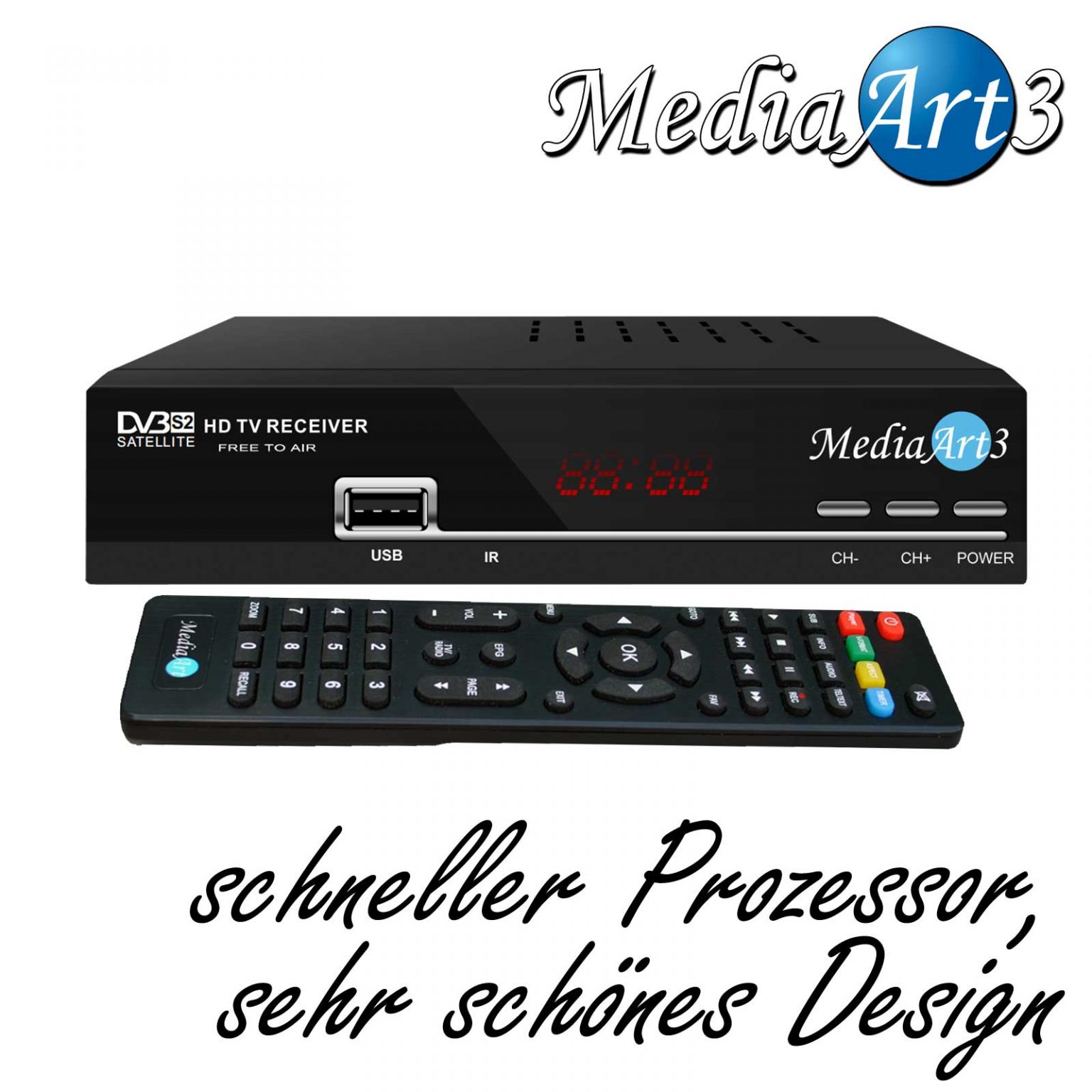 Sat Receiver MEDIAART3 vorbereit Deutsche Senderliste FULL HD Digital