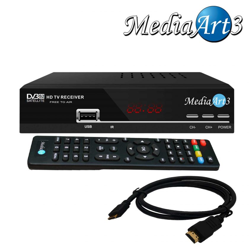 Sat Receiver MEDIAART3 vorbereit Deutsche Senderliste FULL HD Digital